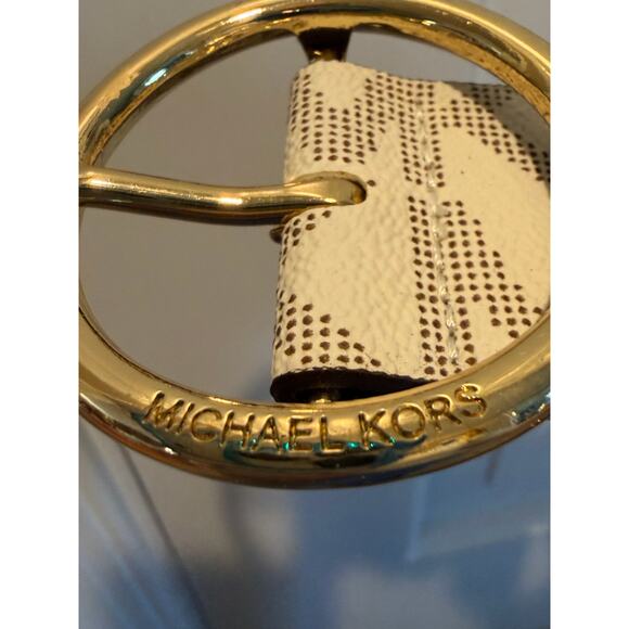 Women\'s Michael Kors white belt in size Large brand\'s signature \